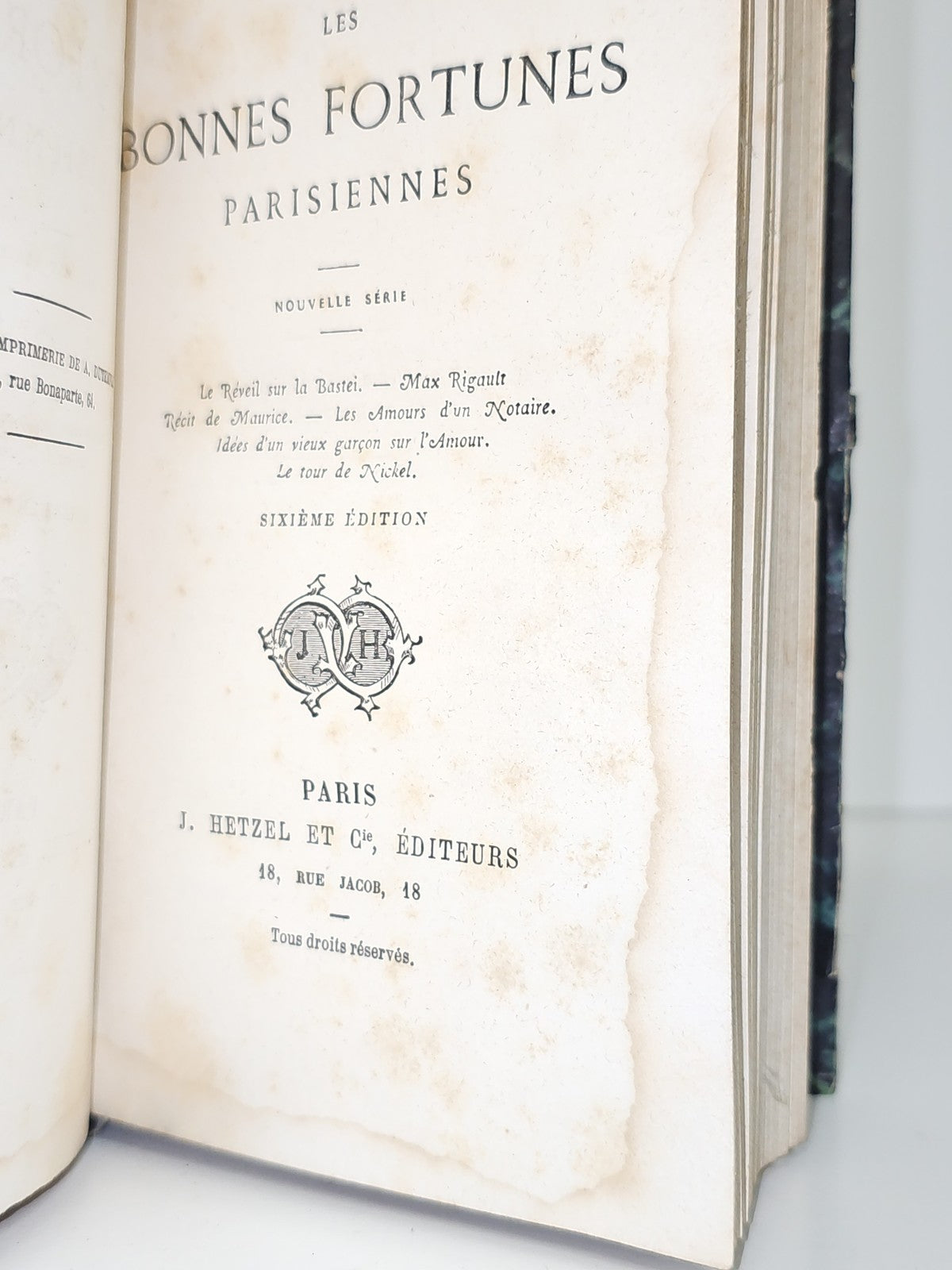 Ancien livre vintage Les bonnes fortunes roman rétro collection littérature rare