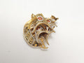 Broche vintage ancienne émaillée rétro, bijou de collection pour amateur d?objet
