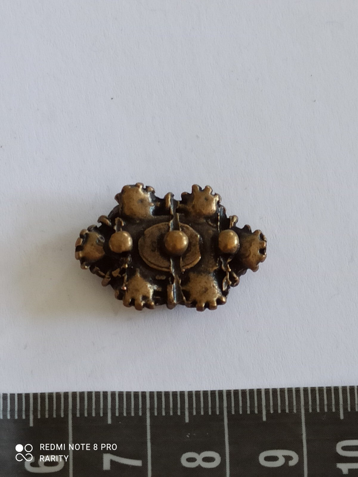 Broche vintage Remy Dis Paris années 80/90 style émaillé doré brun ambre
