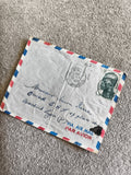 Lettre aérienne 1954 Cameroun France timbre affranchissement philatélie