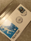 Lettre premier jour Yougoslavie 1972 timbre olympique Novi Sad philatélie (Ref 2