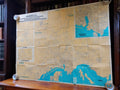 Carte routière vintage Marseille plan XL pliée ancien plan urbain rétro