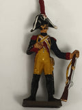 Figurine soldat plomb uniforme empire ancien, peinture main, militaire vintage