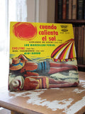 Vinyle 45 tours vintage Cuando Calienta el Sol pochette illustrée rétro