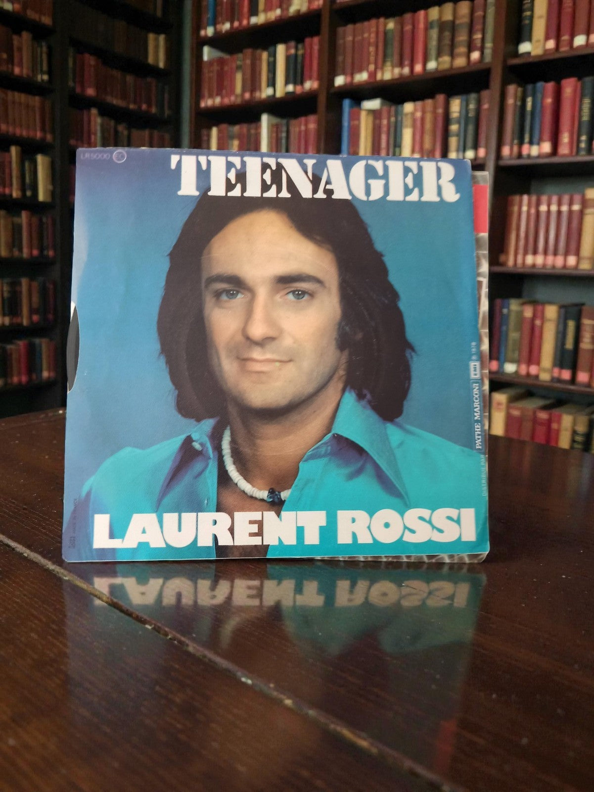 Disque vinyle 45 tours Laurent Rossi Teenager vintage ancien pochette bleue rétr