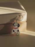 Porte-clés chien dalmatien vintage, objet publicitaire rétro ancien