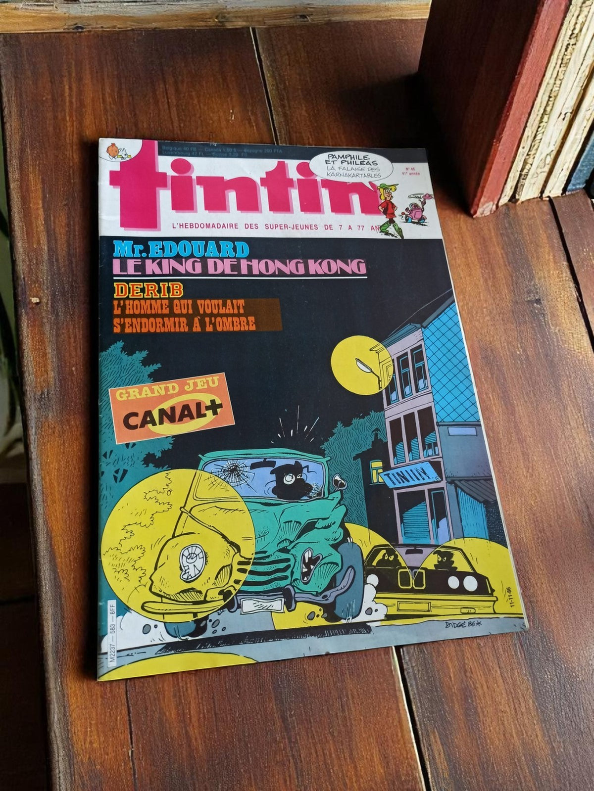 Altes Vintage Tim und Struppi Magazin, Sammlernummer, farbiges Comic-Cover