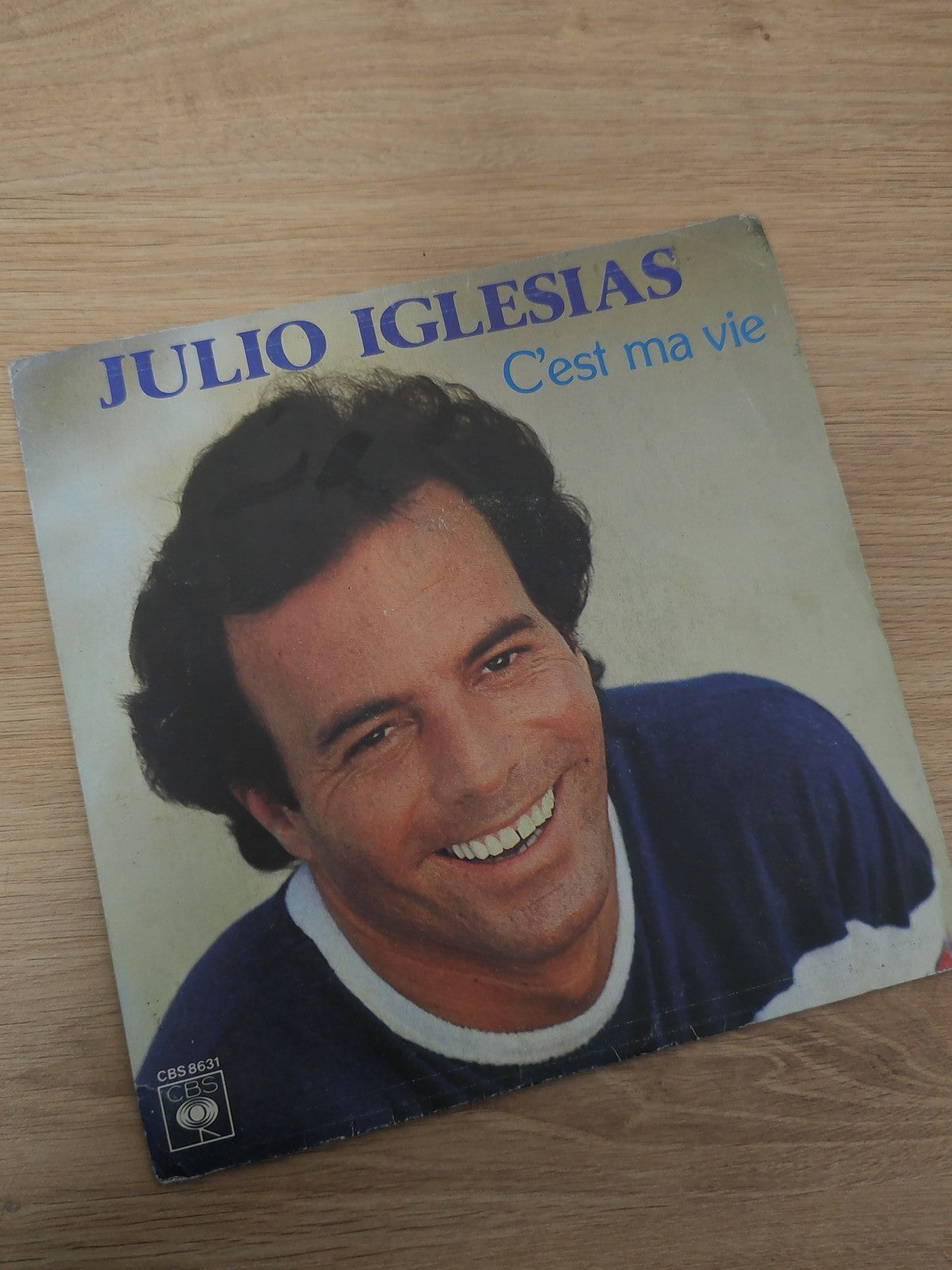 Vinyle 45T ancien Julio Iglesias disque rétro collection chanson française vinta
