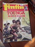Magazine Tintin ancien n°39 Tounga 1985 vintage BD hebdomadaire collector