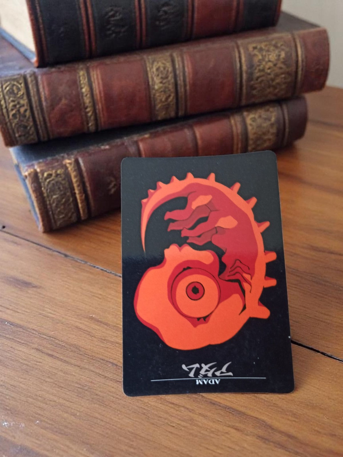 Carte Carddass vintage Evangelion Adam rare rétro noir et rouge collector