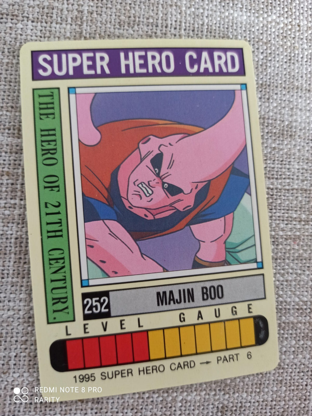 Carte Dragon Ball Z Superhero 252 Majin Boo vintage effet holographique