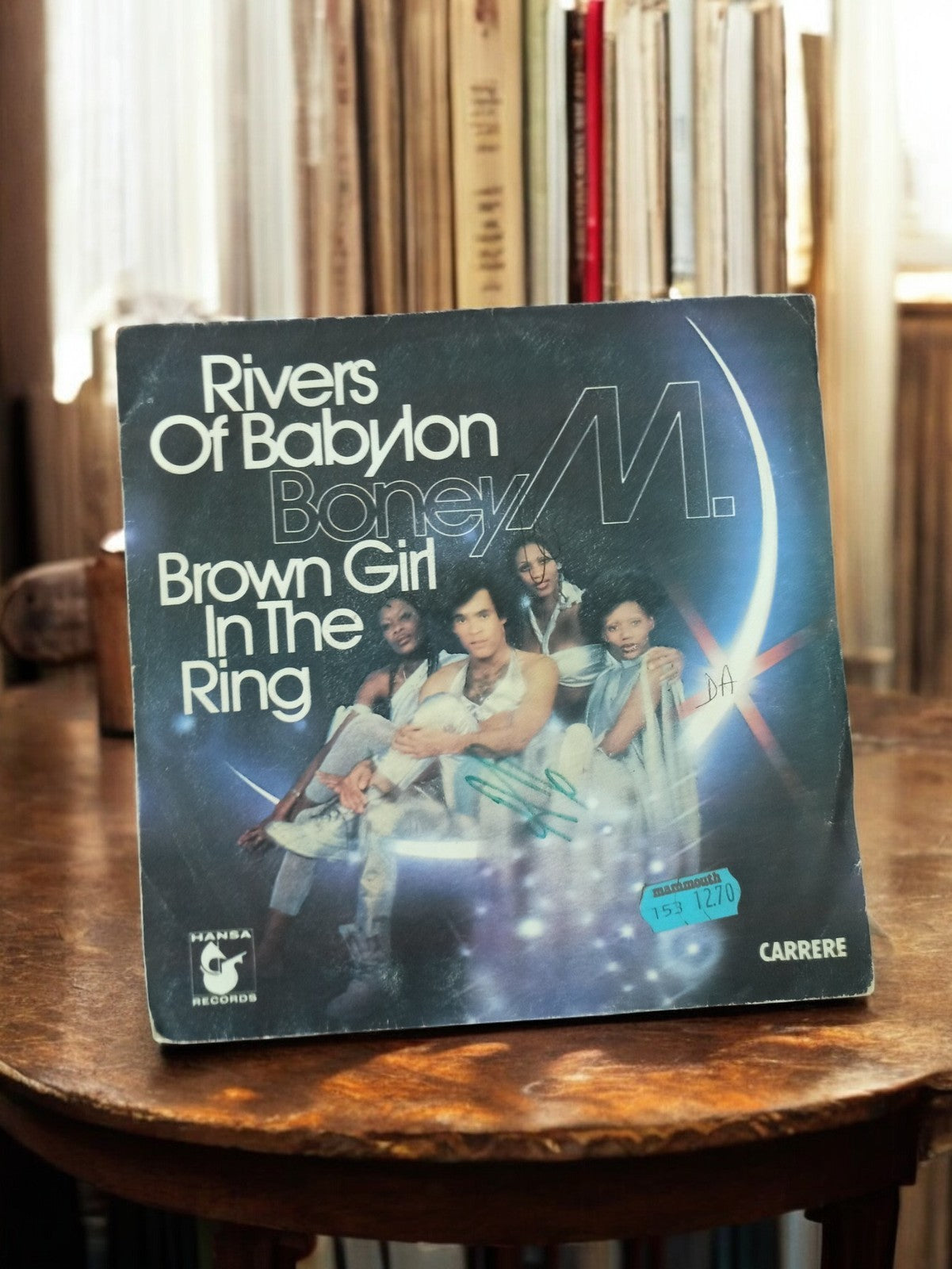 Vinyle 45 tours Boney M Rivers Of Babylon ancien vintage Hansa Carrere rétro