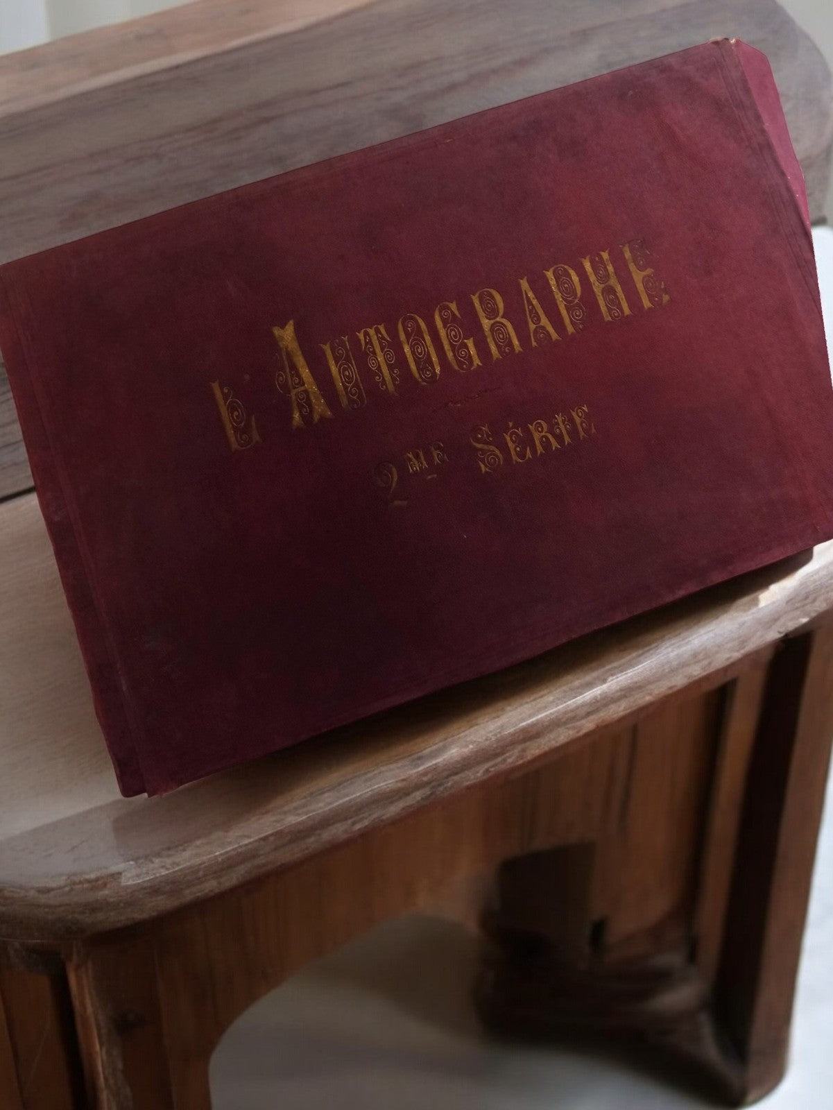 Ancien grand livre L'AUTOGRAPHE vintage collection rétro pour amateur d'écriture