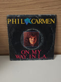 Vintage 45 tours Phil Carmen ancien disque vinyle rétro collection musique