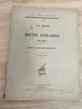 Ancien livre partitions Bach Suites Anglaises piano violon Durand vintage