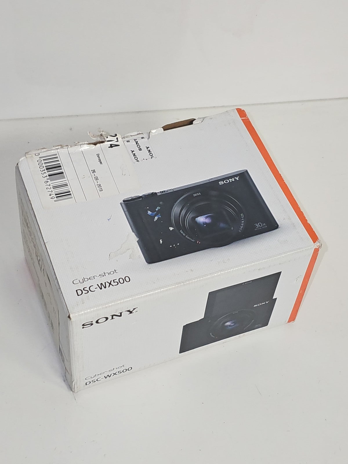 Boîte vide d'origine pour appareil photo Sony Cyber-shot DSC-WX500 emballage Son