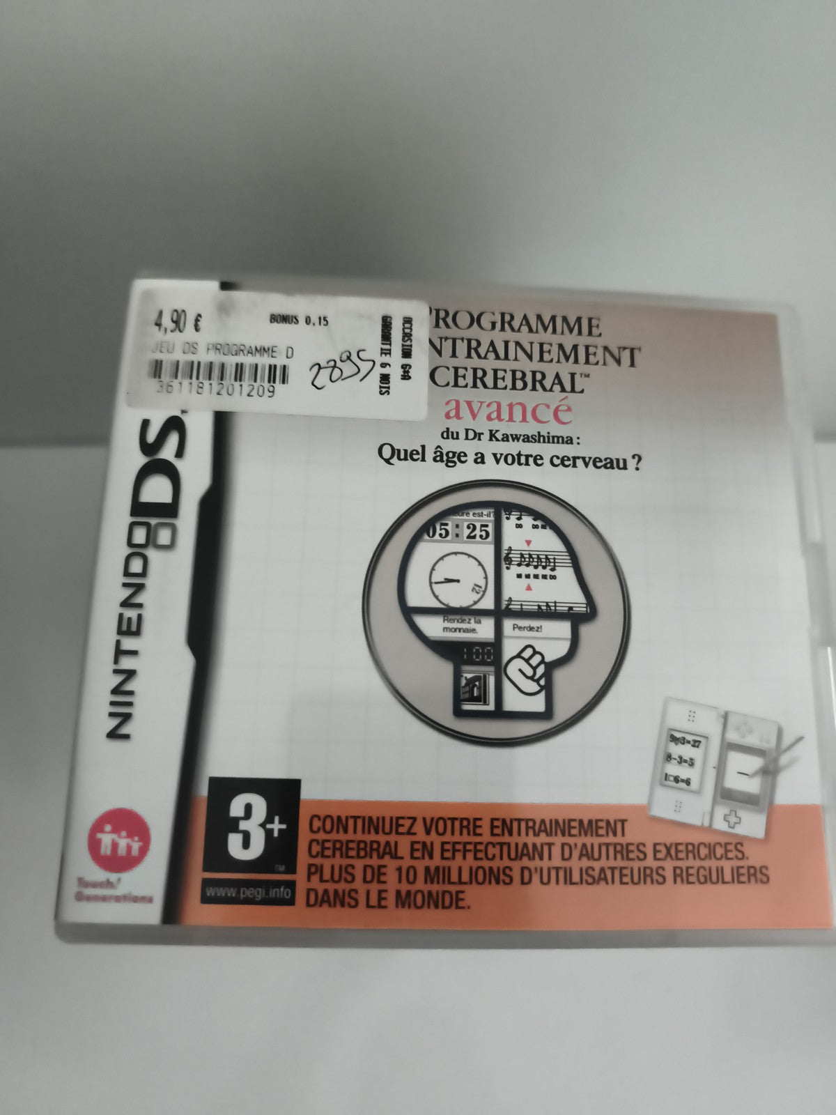 Jeu Nintendo DS Programme Entraînement Cérébral Avancé Dr Kawashima FR