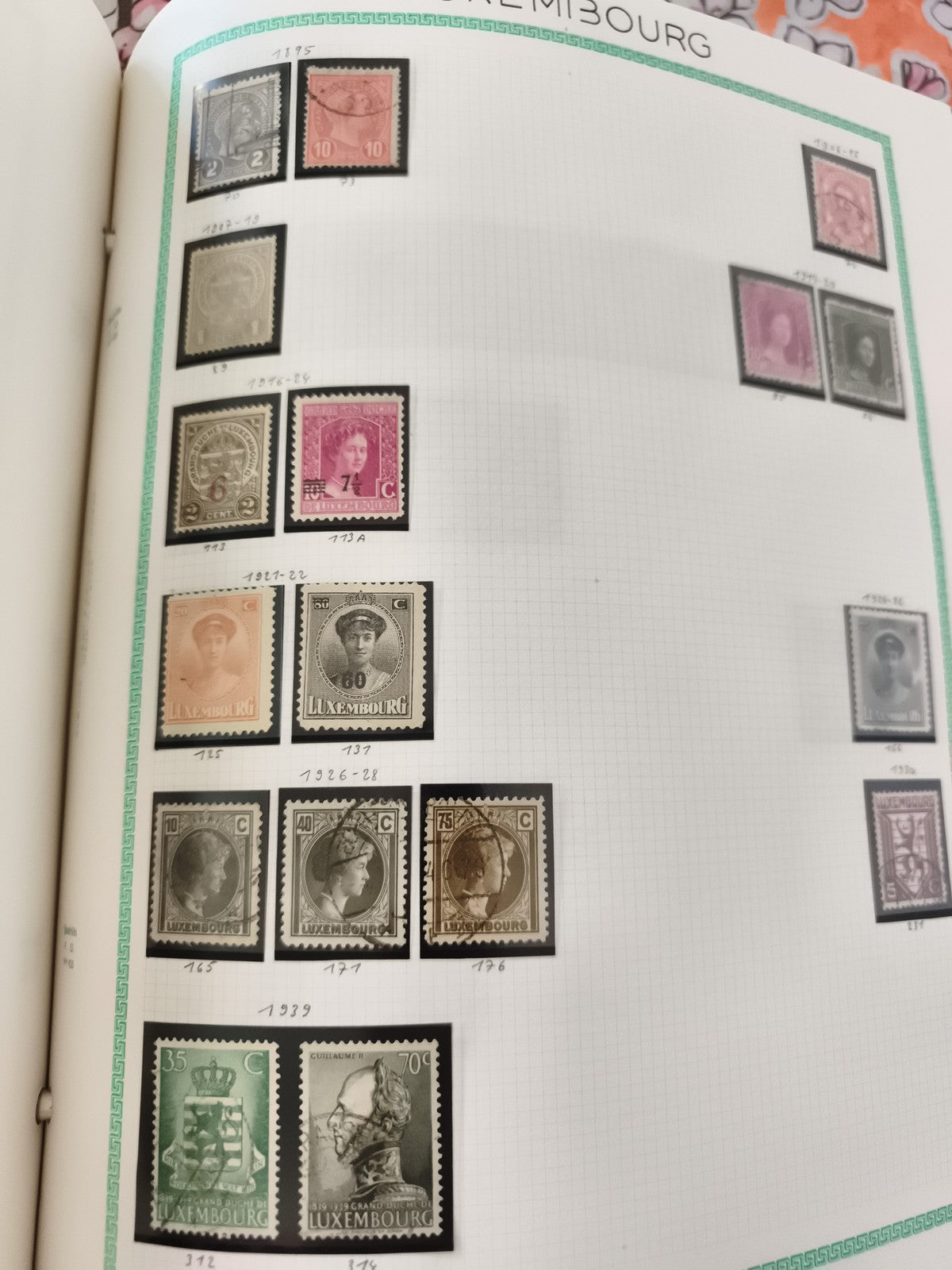 Timbres Luxembourg anciens XIXe-XXe portraits oblitérés philatélie lot