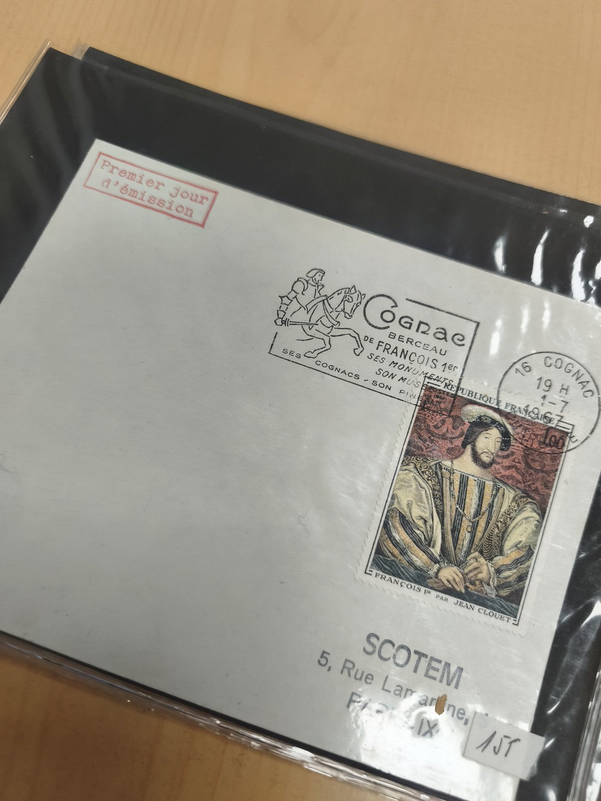 Enveloppe Premier Jour François 1er Cognac philatélie FDC France