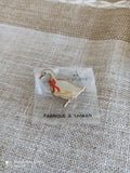 Pin's vintage oie élégante émaillée nœud rouge, édition limitée, Fabriqué à Taïw