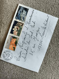 Lettre affranchie Monaco 1962 timbres poste décoratifs philatélie