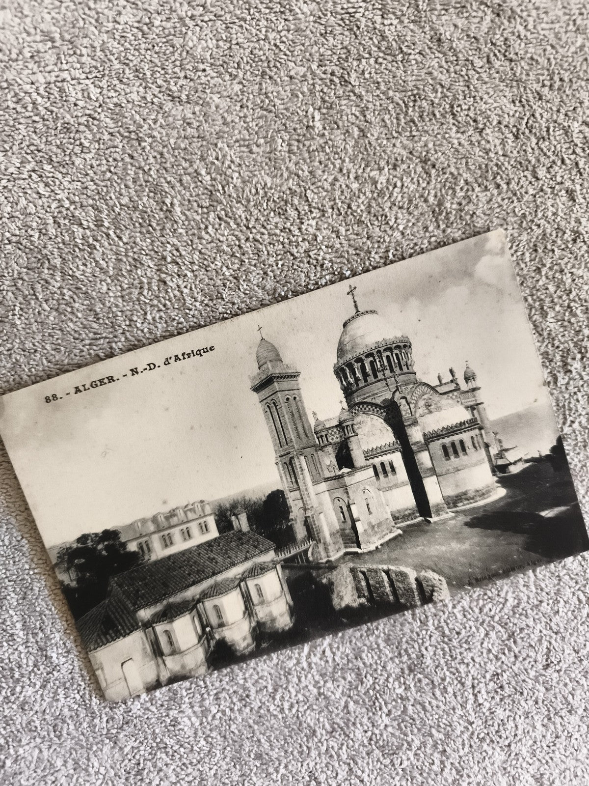 Carte postale CPA Alger Notre-Dame d'Afrique noir et blanc
