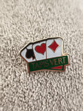 Pin's vintage Tapis Vert jeu de cartes émaillé poker casino badge ancien (Ref 5)