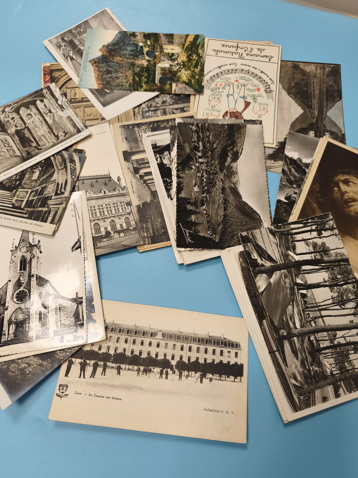 Lot cartes postales anciennes CPA divers lieux, paysages & monuments vintage (Re