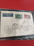 Ancienne enveloppe oblitérée Zurich Sion 1937 premier vol postal philatélie avio