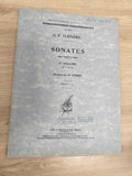 Ancien livre partitions G.F. Haendel sonates violon piano Durand 1er volume