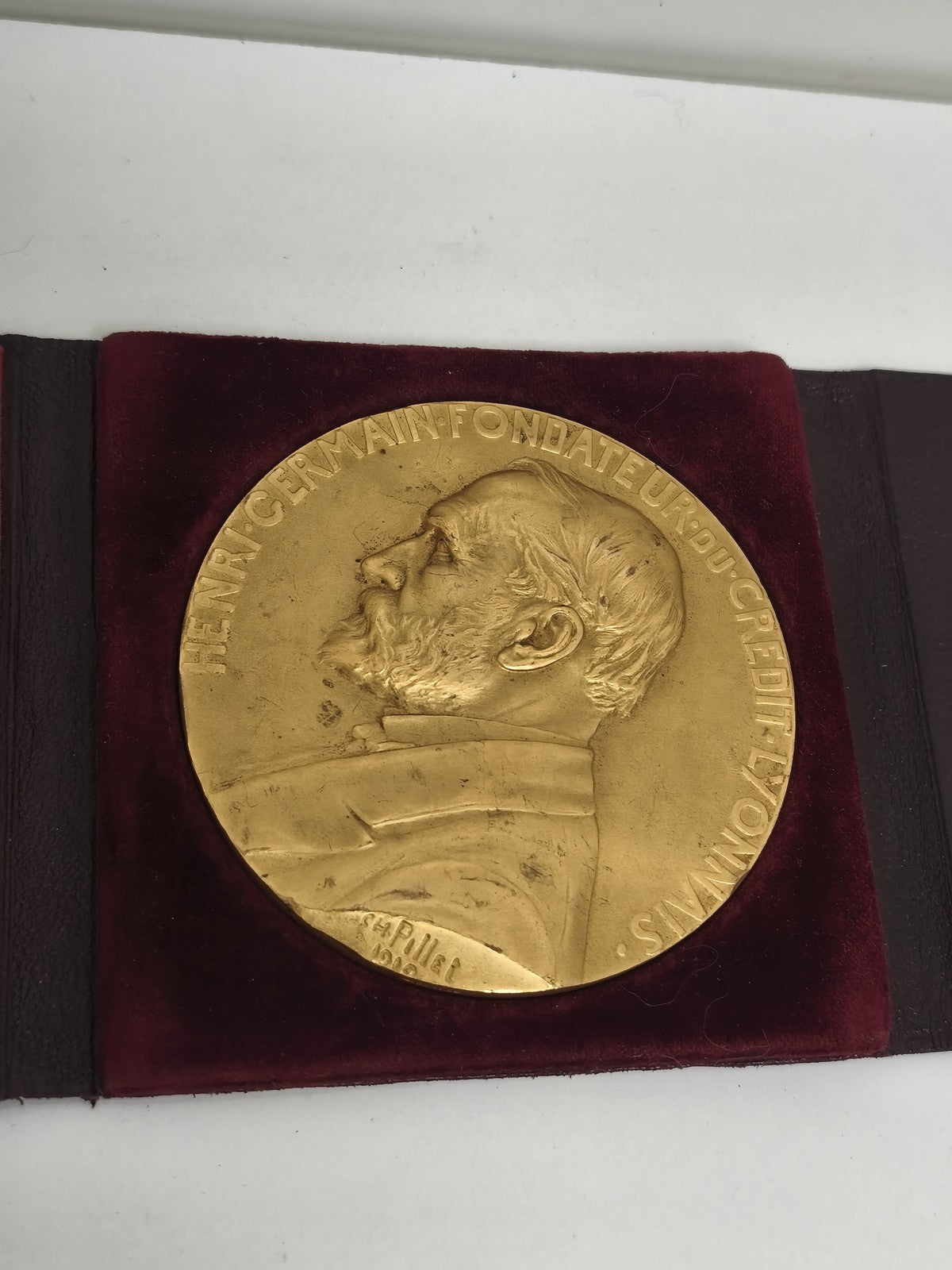 Médaille bronze Henri Germain Crédit Lyonnais fondateur signée Pillet