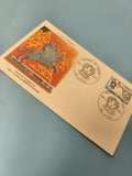Enveloppe premier jour d?émission FDC Journée du Timbre 1977 Cheval Lyon