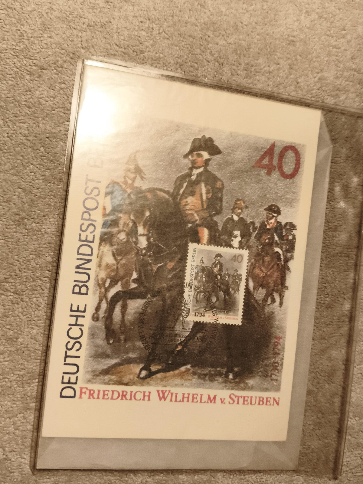 Première jour Allemagne Friedrich Wilhelm von Steuben 40 Deutsche Bundespost (Re