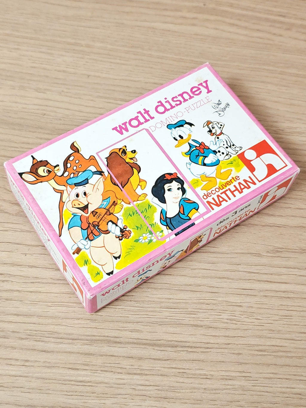 Domino Puzzle Walt Disney Nathan 1979 Jeu éducatif enfants personnages Disney