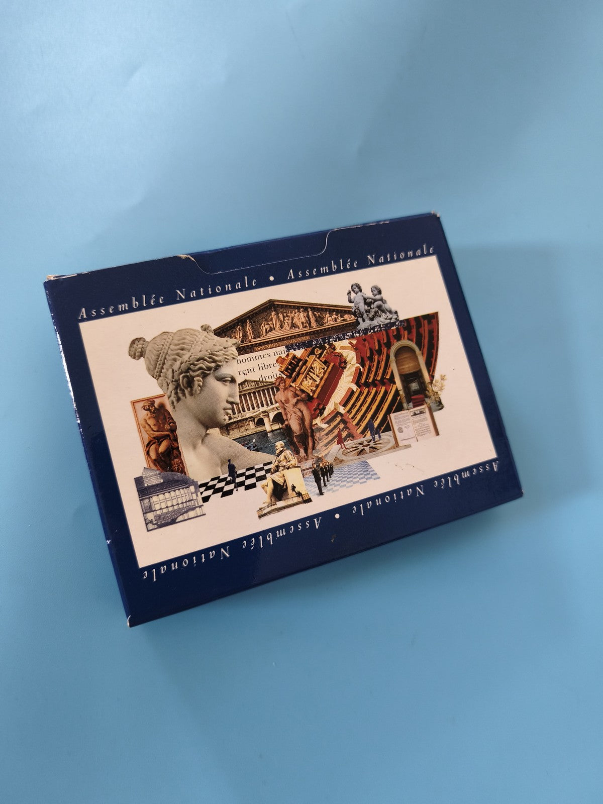 Jeu de cartes vintage neuf Assemblée nationale ancien, collection rétro France