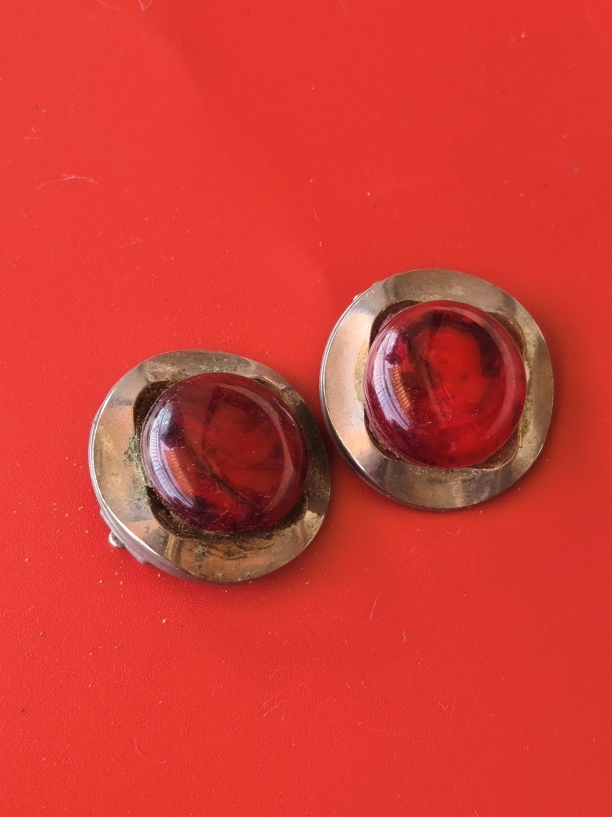 Paire de boucles d?oreilles vintage ancien style rétro, bijou collection occasio
