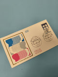 Enveloppe premier jour FDC La Francophonie 1983 timbre bleu rose Paris