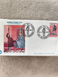 Lettre 1er Jour 1962 Journée du Timbre Messager Royal Moyen Âge FDC philatélie