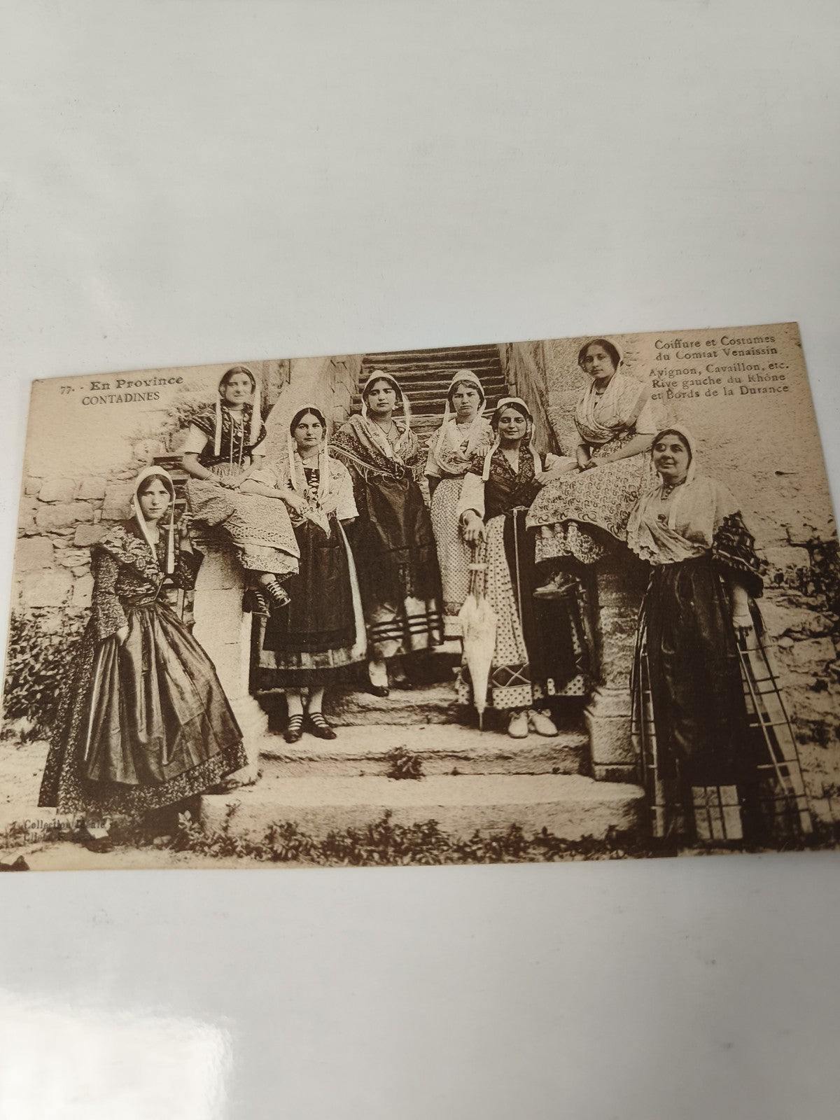 Carte postale ancienne vintage Provence, scène de vie paysanne, collection rétro
