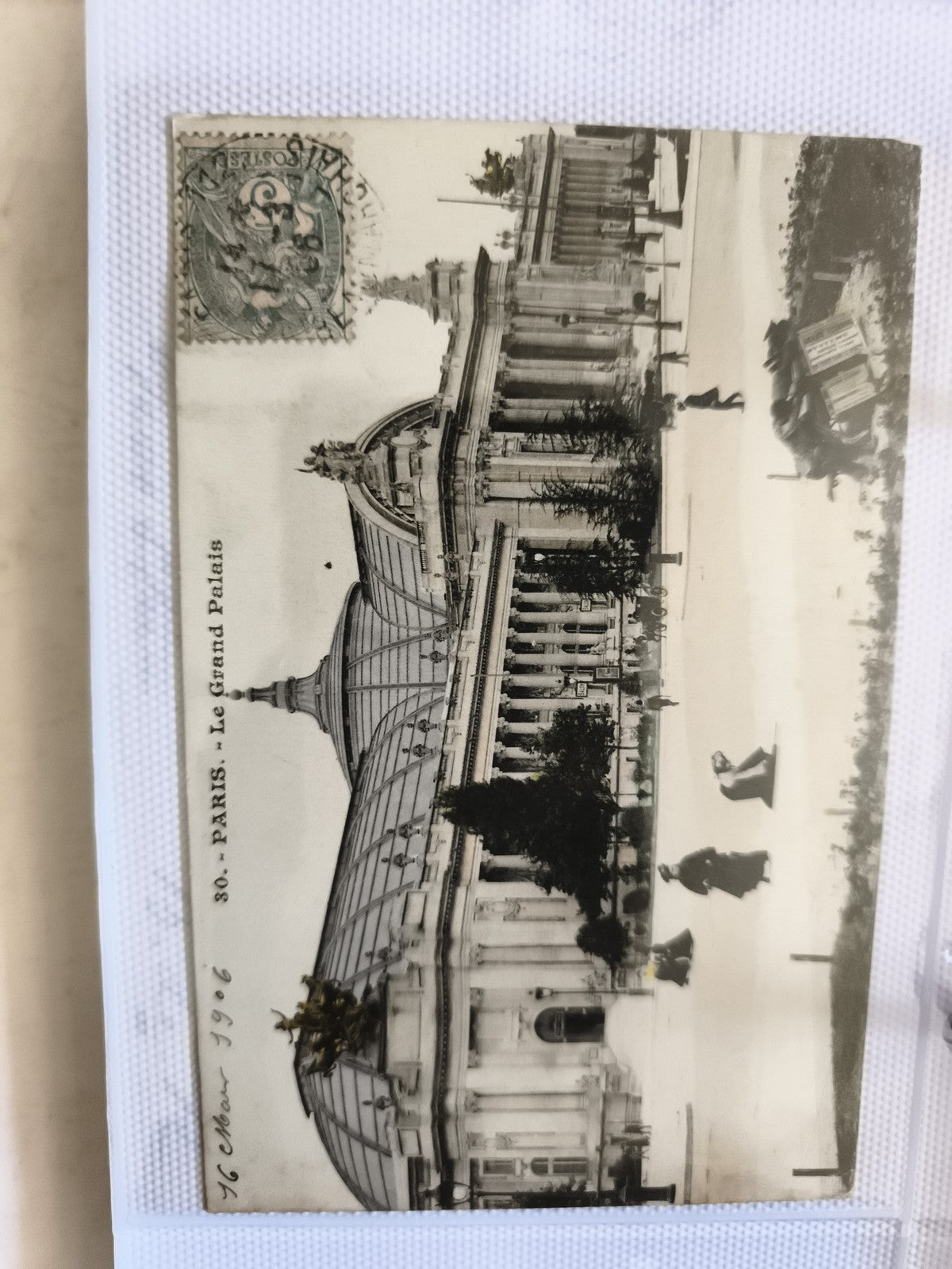 CPA Paris Grand Palais architecture 1906 timbre oblitéré