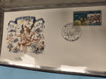 Enveloppe premier jour FDC Monaco Gemini timbre Halley 1986 illustration couleur