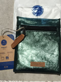 Pochette Cabaia verte effet métallisé 15 cm – Pocket Small accessoire sac