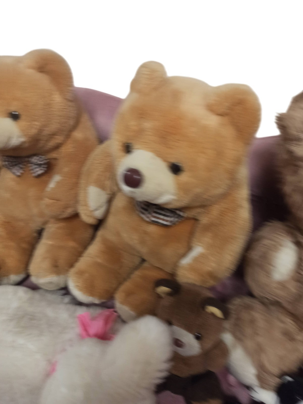 Lot ours en peluche vintage ancien 1960 rétro d'occasion peluches marron