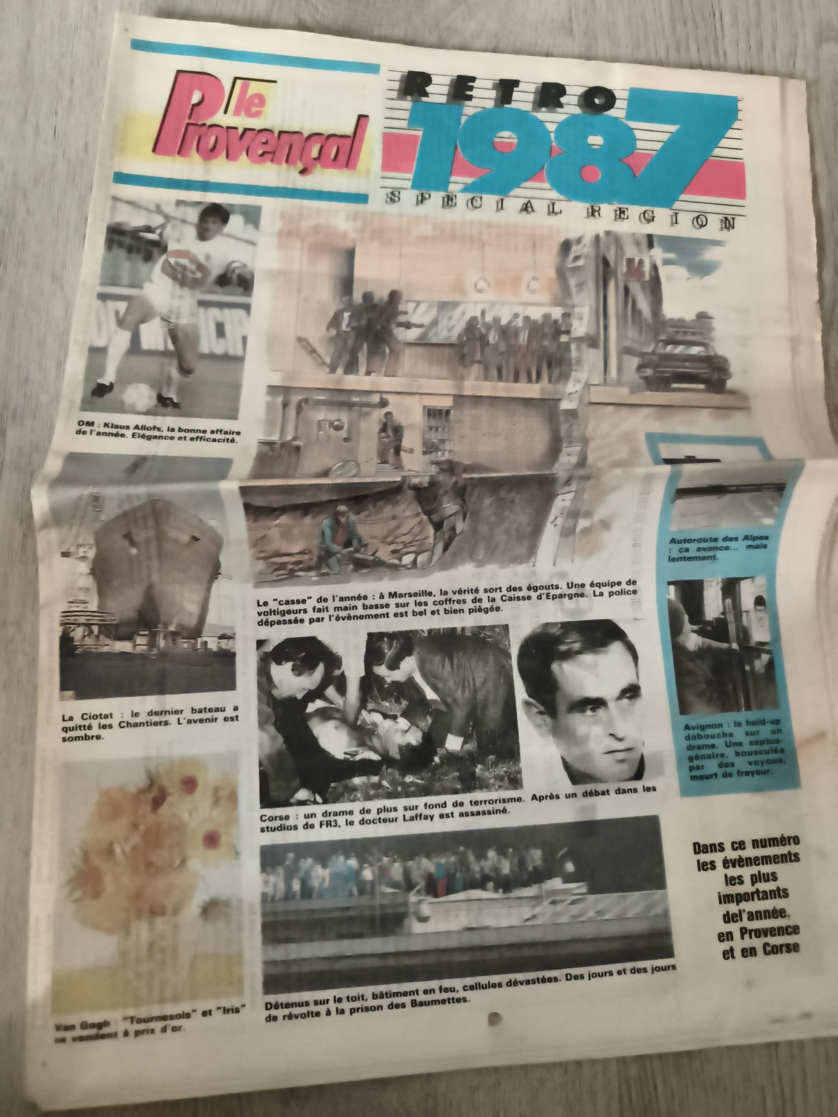 Journal ancien Le Provençal rétro 1987 spécial région Provence Corse