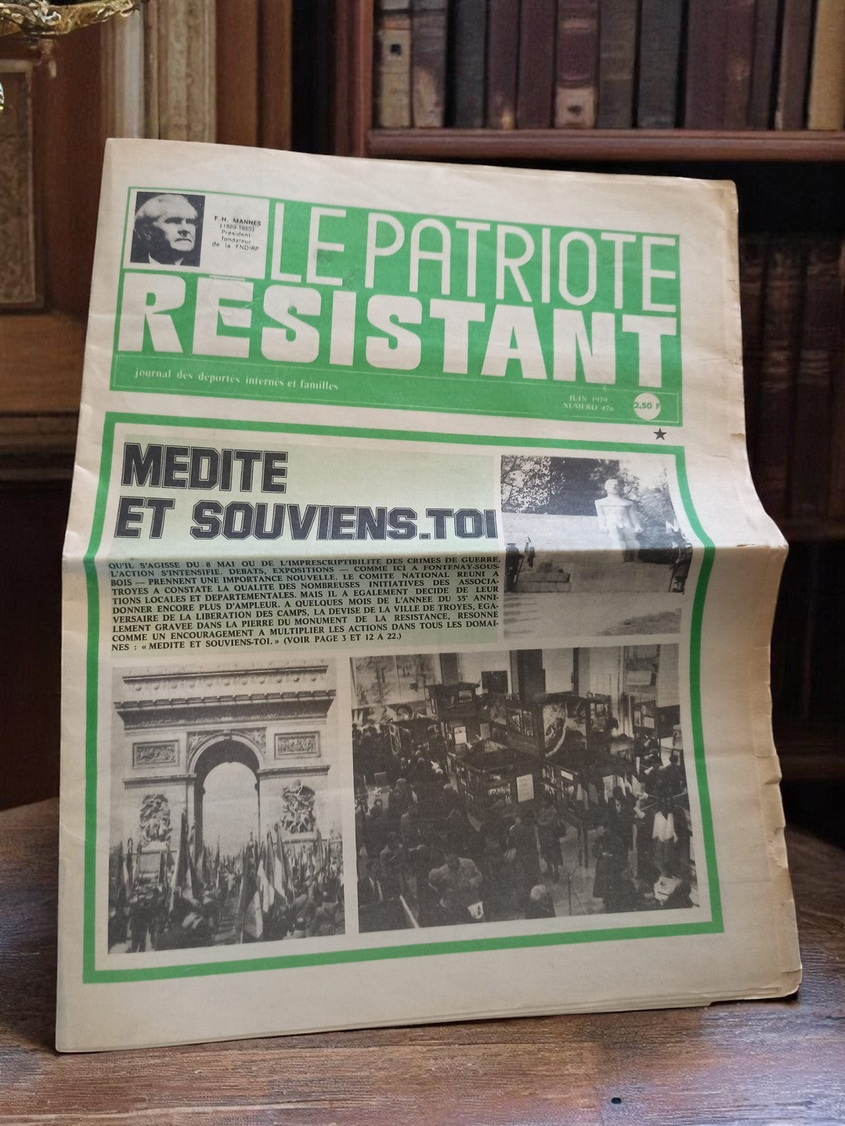 Journal Le Patriote Résistant vintage ancien, témoignage historique France