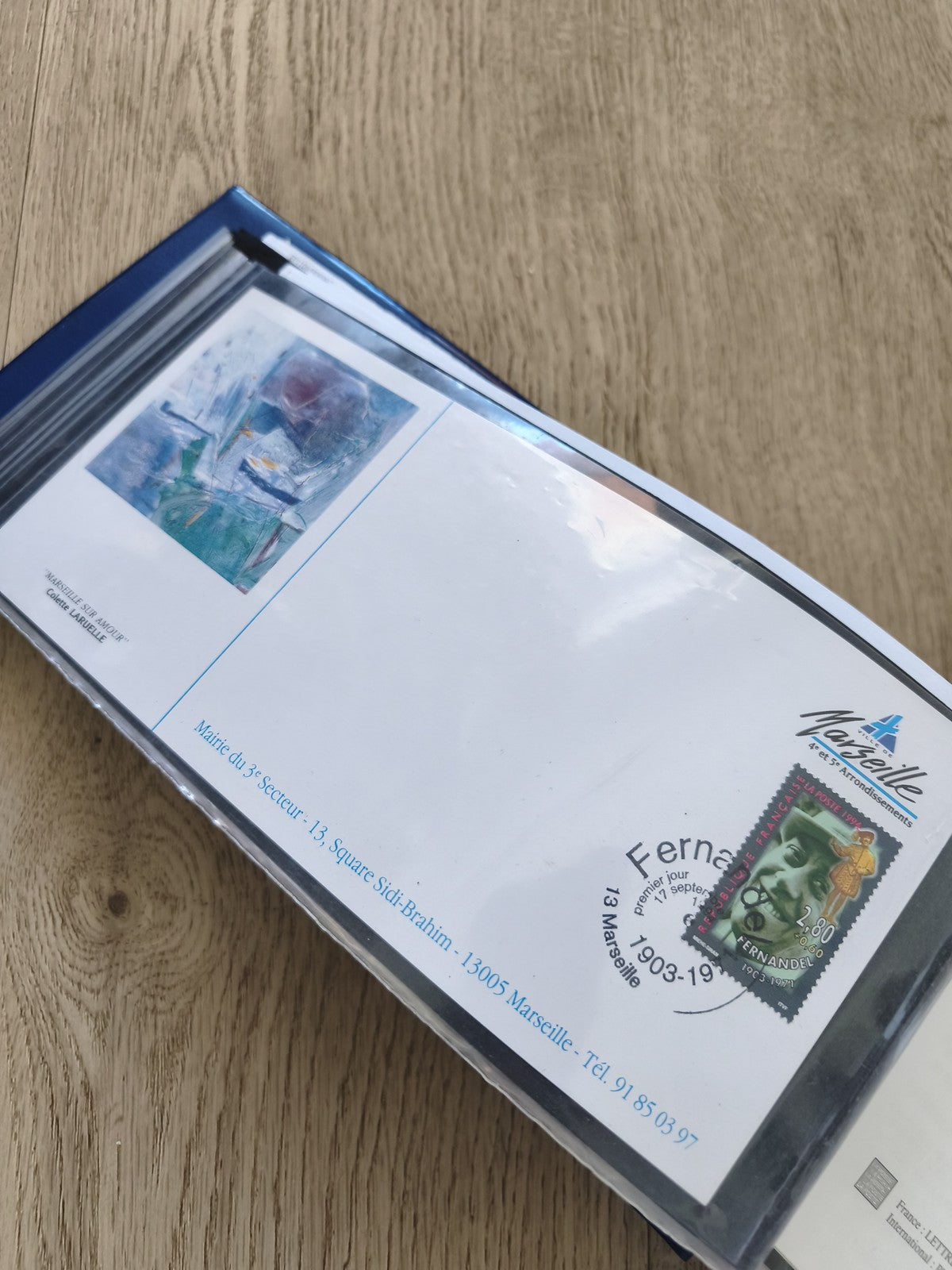 Enveloppe Premier Jour France Marseille Fernandel timbre oblitéré illustrée