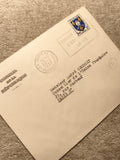 Lettre oblitérée 1955 Conseil République Paris timbre 5F blason Philatélie
