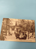 Ancienne carte postale animée Royat parc kiosque musique vintage collection