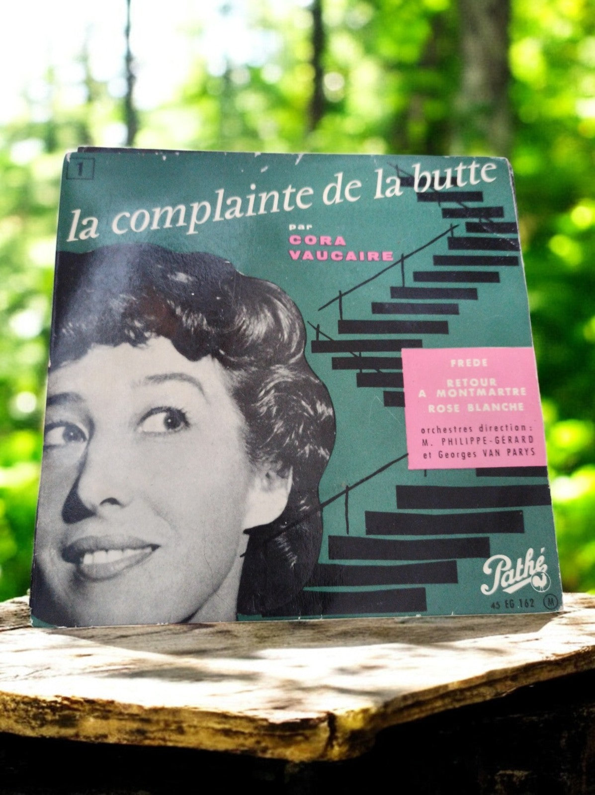 Vinyle 45 tours Cora Vaucaire Pathé – La Complainte de la Butte, Chanson Françai