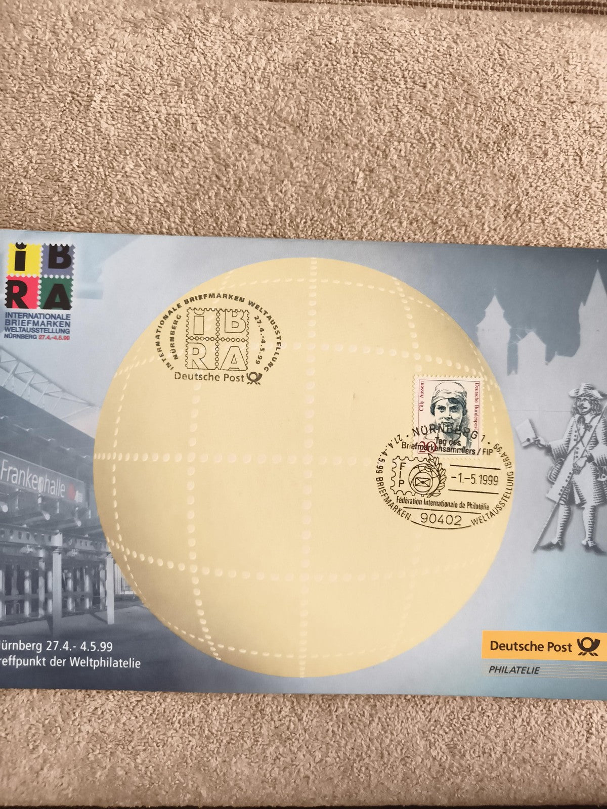 Lettre premier jour IBRA 1999 Deutsche Post Allemagne philatélie FDC oblitérée